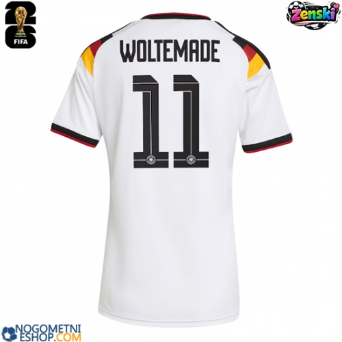 Ženski Nogometni dresi Nemčija Nick Woltemade #11 Domači SP 2026 Kratek Rokav
